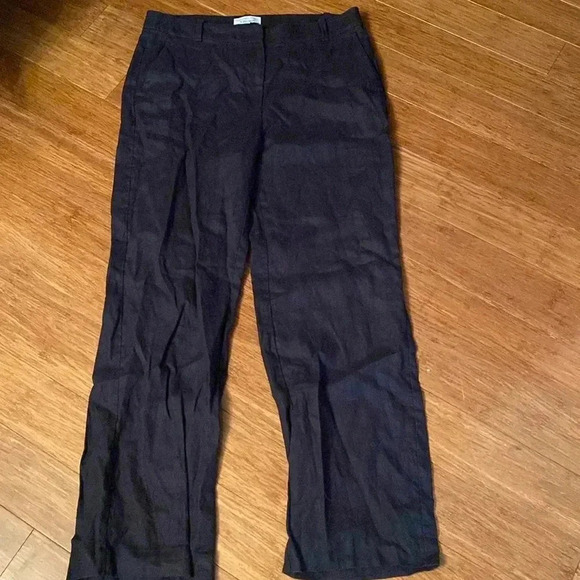 Stockholm Atelier & other stories women’s 100% linen blck pants - size 10 - Picture 1 of 6